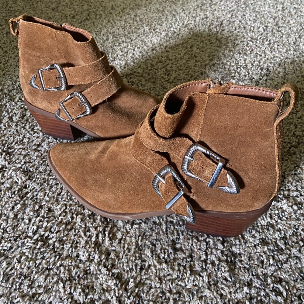 Suede and Silver SM Booties